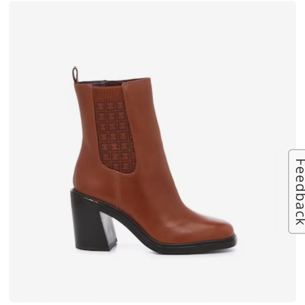 New! Franco Sarto Paula Stacked Block Heel Bootie‎ Sz 9 $180